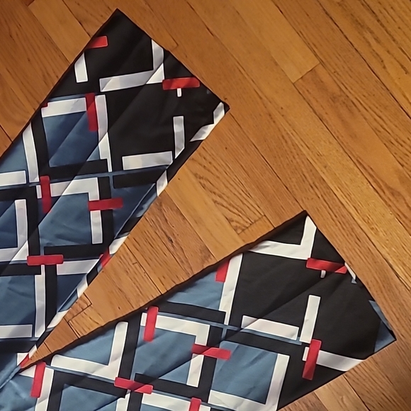 Zara Geometric Satin Wide Leg Pants, Med - Picture 6 of 9